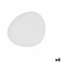 Bidasoa Plato Irregular Porcelana Fosil Blanco (6 Unidades) 28x24,8x2,5 cm