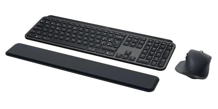 Logitech Master Series MX Keys Combo for Business teclado + ratón - Wireless RF + Bluetooth, QWERTY Español, retroiluminación LED, color grafito, pack de oficina