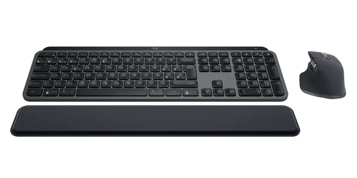 Logitech Master Series MX Keys Combo for Business teclado + ratón - Wireless RF + Bluetooth, QWERTY Español, retroiluminación LED, color grafito, pack de oficina