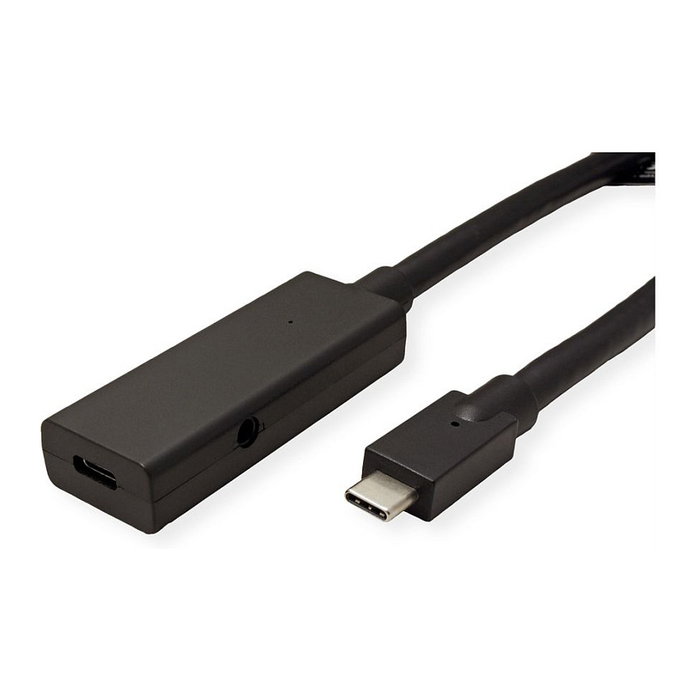 ROLINE Cable Repetidor USB 3.2 Gen 2 C-C 5 m Negro