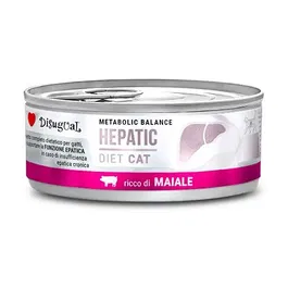 Disugual Diet Cat Hepatic Cerdo Alimento Húmedo para Gatos 12 Latas x 85 gr