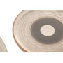 DKD Home Decor Set de Vajilla de Gres Beige con Relieve de 18 Piezas