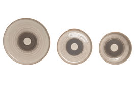 DKD Home Decor Set de Vajilla de Gres Beige con Relieve de 18 Piezas