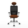 PIQUERAS Y CRESPO Silla de oficina Zulema Sincro/Traslack Marrón y Negro