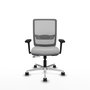 PIQUERAS Y CRESPO Silla de oficina Haches Gris con mecanismo Sincro/Traslack