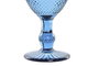 DKD Home Decor Copa de Cristal Diamond Garbo Grabado Azul 325ml