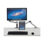 Ergotron 45-460-026 Verriegelbare Tablet-Befestigung Kompatibel mit Apple iPad Microsoft Surface und Samsung Galaxy 7,9 bis 13 Zoll Silber