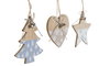 DKD Home Decor Decoración Colgante de Madera Surtida