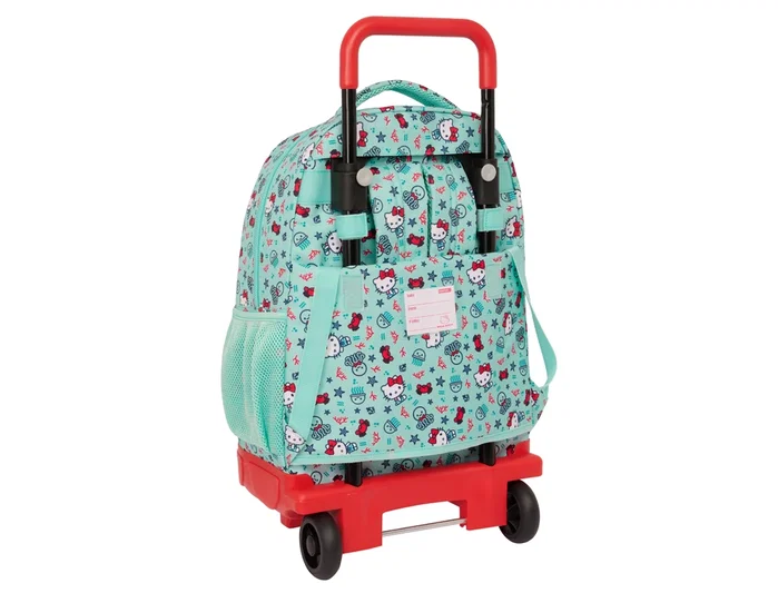Mochila Escolar con Ruedas Hello Kitty Sea lovers Turquesa 33 X 45 X 22 cm