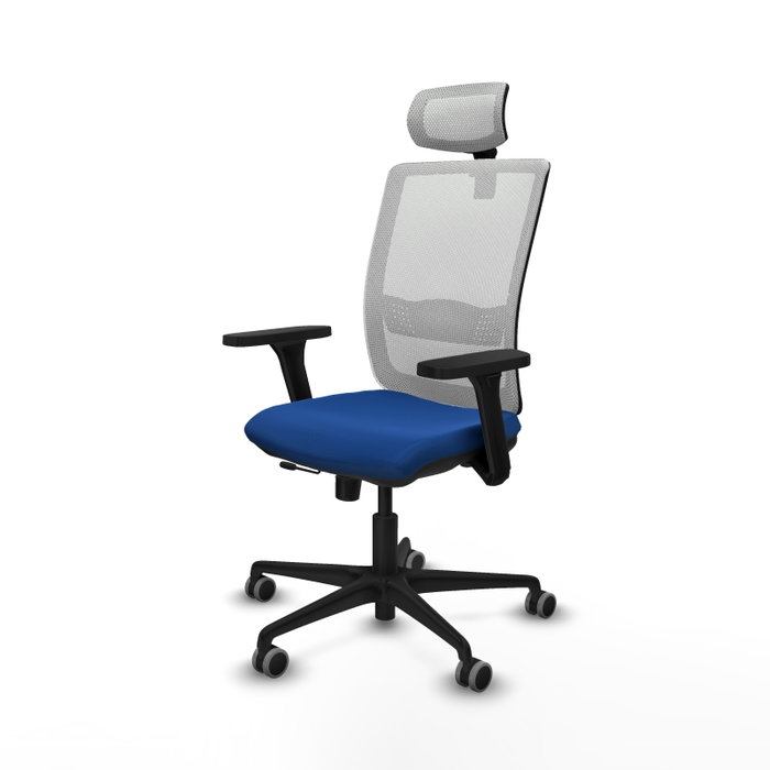 PIQUERAS Y CRESPO Silla de oficina Haches con mecanismo Sincro/Traslack, Azul y Blanco PIQUERAS Y CRESPO Silla de oficina Haches con mecanismo Sincro/Traslack, Azul y Blanco