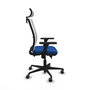 PIQUERAS Y CRESPO Silla de oficina Haches con mecanismo Sincro/Traslack, Azul y Blanco