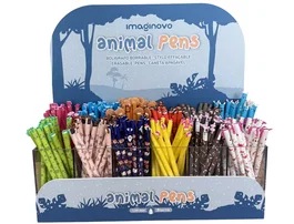 Imaginovo Bolígrafos Animal Town Tinta Azul Borrable con Expositor de 240 Unidades