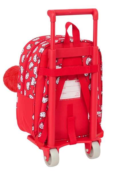 Mochila Escolar Hello Kitty Iconic Blanco Rojo 22 x 27 x 10 cm