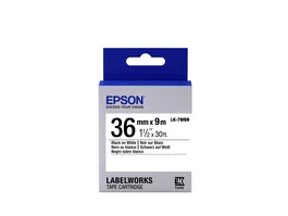 Epson LabelWorks LK-7WBN - Negro sobre blanco (3,6 cm x 9 m)