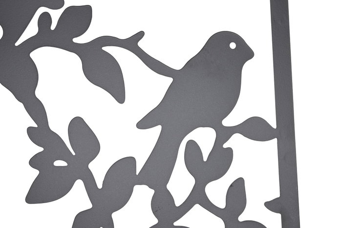 DKD Home Decor Set de 2 Piezas de Decoración de Pared de Metal con Diseño de Pájaros Negro