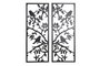 DKD Home Decor Set de 2 Piezas de Decoración de Pared de Metal con Diseño de Pájaros Negro