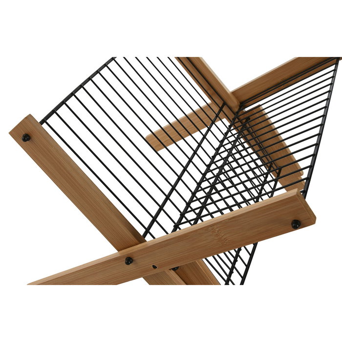 DKD Home Decor Escurreplatos de Bambú y Metal Negro 39,5x38x27 cm DKD Home Decor Escurreplatos de Bambú y Metal Negro 39,5x38x27 cm