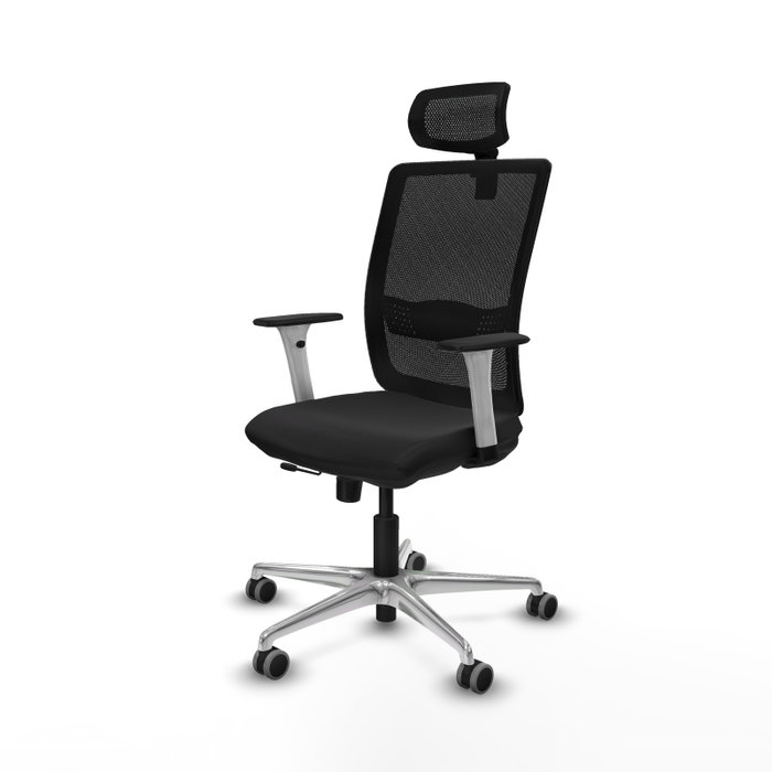 PIQUERAS Y CRESPO Silla de oficina Haches Negro con Mecanismo Sincro/Traslack PIQUERAS Y CRESPO Silla de oficina Haches Negro con Mecanismo Sincro/Traslack