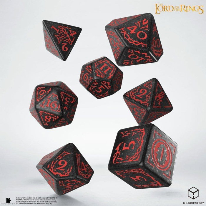 Q Workshop El Señor de los Anillos Set de 7 Dados Mordor Q Workshop El Señor de los Anillos Set de 7 Dados Mordor