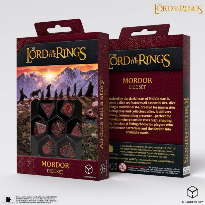 Q Workshop El Señor de los Anillos Set de 7 Dados Mordor Q Workshop El Señor de los Anillos Set de 7 Dados Mordor
