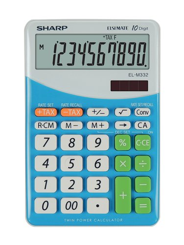 Calculadora Sobremesa Sharp 10 Digitos El-M332 Azul Calculadora Sobremesa Sharp 10 Digitos El-M332 Azul
