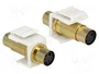 DeLOCK 86338 Módulo Keystone Mini-DIN 4 Pin Blanco con Contactos Chapados en Oro