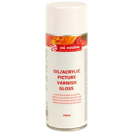 Talens Barniz Brillante en Spray 200 mL - Barniz protector acabado brillante para proyectos artísticos y manualidades