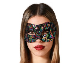 Antifaz Veneciano Multicolor para Mujer Adulto, Ideal para Carnaval y Fiestas de Máscaras