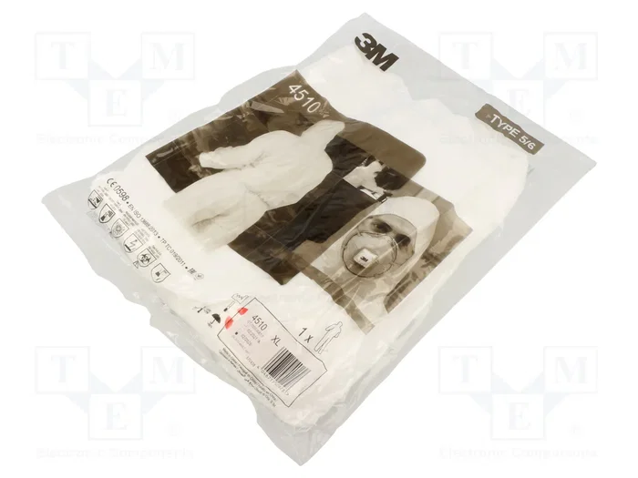 3M Traje protector 4510 con capucha, blanco, XL 3M Traje protector 4510 con capucha, blanco, XL