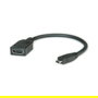 ROLINE Cable HDMI 11.04.5584 Alta Velocidad con Ethernet, 0.15m, HDMI A a Micro HDMI (HDMI D), 1080p Full HD, Negro