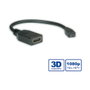 ROLINE Cable HDMI 11.04.5584 HDMI tipo A hembra a Micro HDMI tipo D macho, 0,15 m