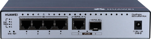 Huawei CloudEngine S5731-L4P2HT-RUA 98011776 Switch Gestionado L2 Gigabit Ethernet PoE Negro Plata