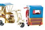 DKD Home Decor Vehículo de Decoración Metal Tuk-Tuk Blanco y Rojo