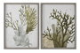 DKD Home Decor Cuadro Abeto Cristal 45x2x60 Coral 2 Surtido