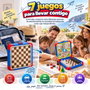Jugatoys - enfamilia Juegos Clásicos magnéticos 7 en 1 con accesorios