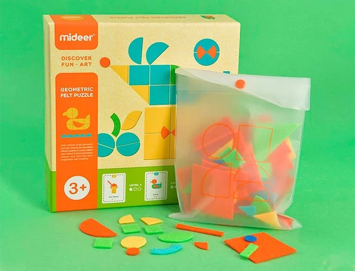 Mideer Puzle Figuras Geométricas Fieltro 157 Piezas