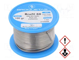 BROQUETAS Sn60Pb40 1mm 100g