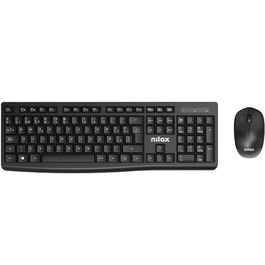 Nilox NXKMWE012 Combo Teclado + Ratón Inalámbrico Negro Layout Español