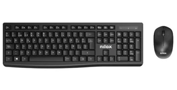 Nilox Kit Teclado y Ratón Wireless NXKMWE012 Negro Nilox Kit Teclado y Ratón Wireless NXKMWE012 Negro