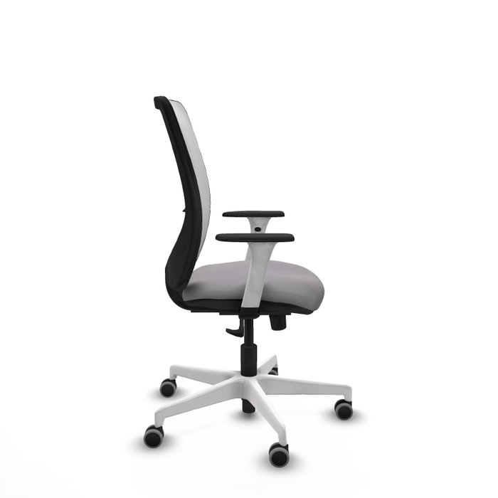 PIQUERAS Y CRESPO Silla de oficina Zulema con mecanismo Sincro, Gris y Blanco
