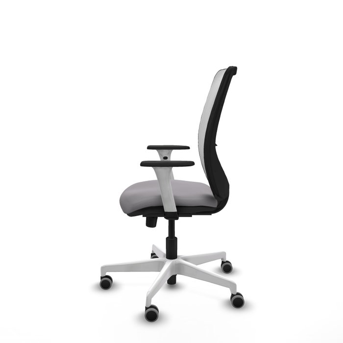 PIQUERAS Y CRESPO Silla de oficina Zulema con mecanismo Sincro, Gris y Blanco