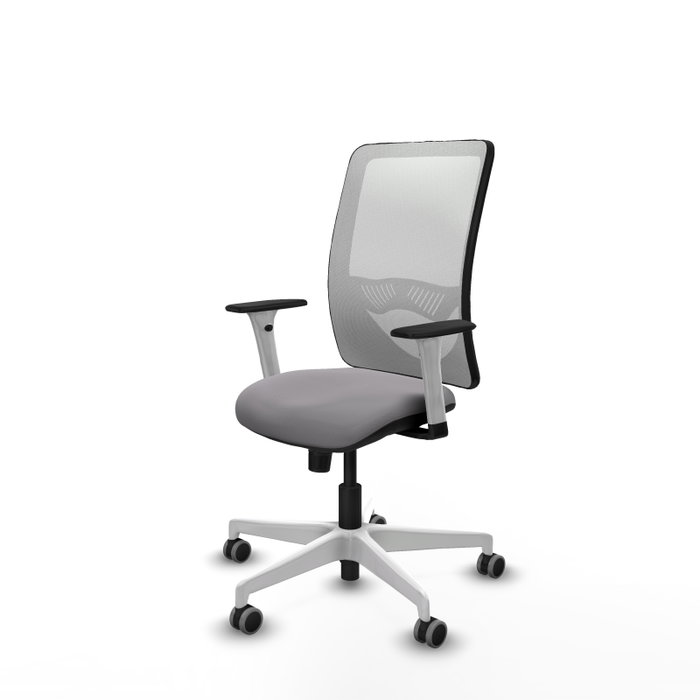 PIQUERAS Y CRESPO Silla de oficina Zulema con mecanismo Sincro, Gris y Blanco