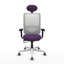PIQUERAS Y CRESPO Silla de oficina Zulema Morado y Blanco
