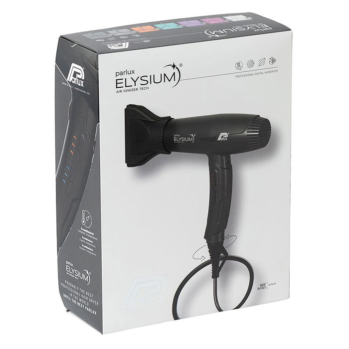 Parlux Elysium Secador Profesional Digital Negro 2300W 9 Velocidades 9 Temperaturas 3 Boquillas