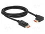 DeLOCK Cable DisplayPort recto a 90° izquierdo 8K 60 Hz 2 m