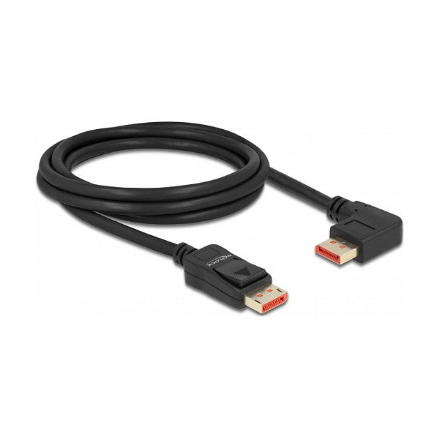 DeLOCK Cable DisplayPort 8K 60Hz 2m con conector angular 90° izquierda DeLOCK Cable DisplayPort 8K 60Hz 2m con conector angular 90° izquierda