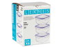 Leknes Set 6 Fiambreras Plástico Cuadradas 900ml 14.5x8.5x14.5cm (Set de 8)