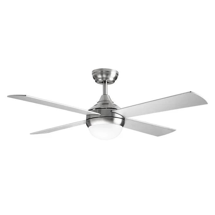 Orbegozo CP 129120 Ventilador de Techo con Luz LED 120cm Plata, 6 Velocidades, Mando a Distancia, Reversible, DC 40W, 4 Aspas, Temporizador, 1200 Lumens