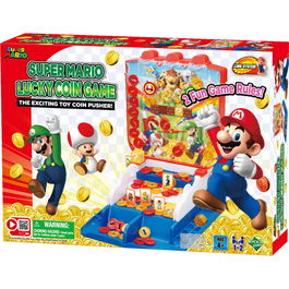 Epoch Juego Super Mario Lucky Coin 7461 Juego de Mesa para Lanzar Monedas con 2 Modalidades de Juego +4 Años