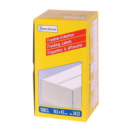 AVERY Zweckform Etiquetas Autoadhesivas 3433 Blanco 163 x 43 mm